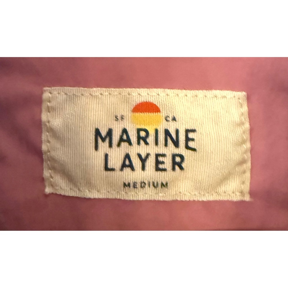 Marine Layer Unisex Adult Pink/Blue Colorblock Lightweight Windbreaker Size M - Picture 4 of 6